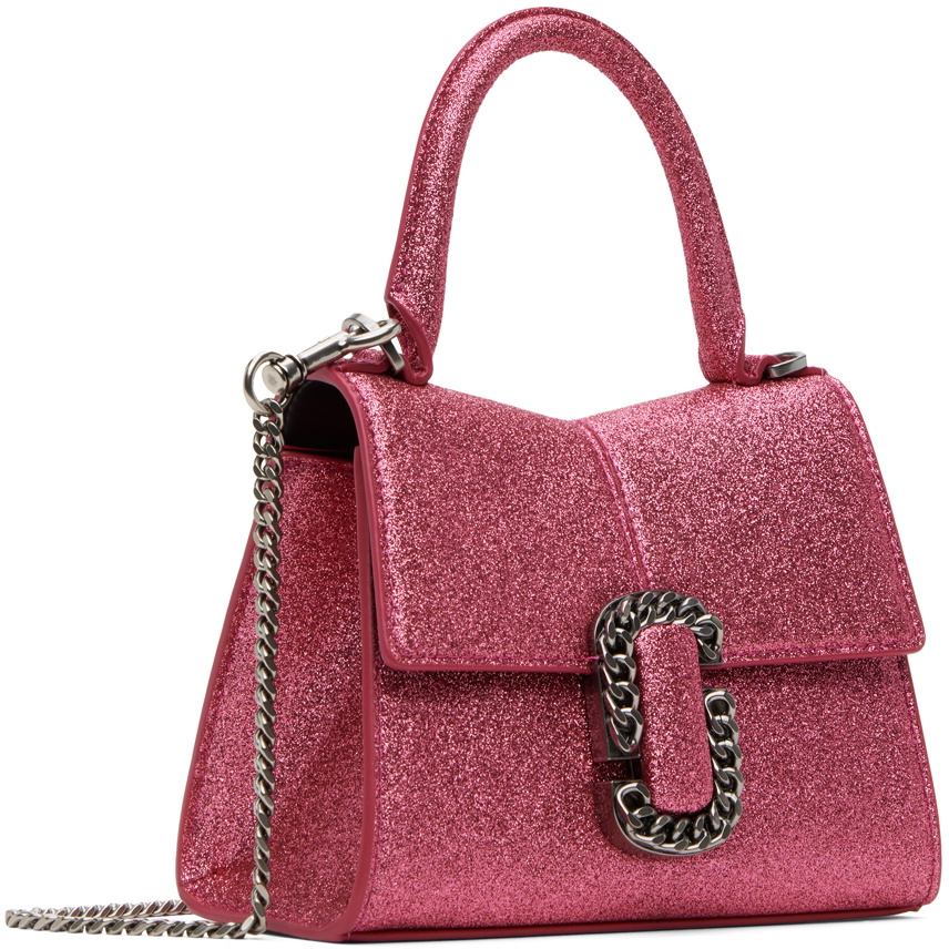 Marc Jacobs Pink 'The Galactic Glitter St. Marc Mini' Top Handle