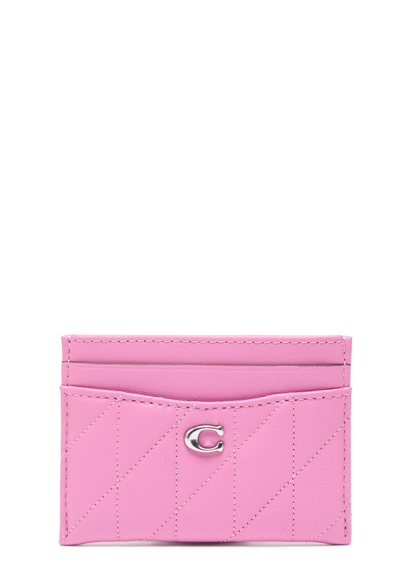 Photo: Coach Pillow Quilted Leather Card Holder - Pink - One Size