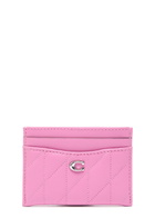 Coach Pillow Quilted Leather Card Holder - Pink - One Size