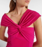 Roland Mouret Gathered cady wide-leg jumpsuit