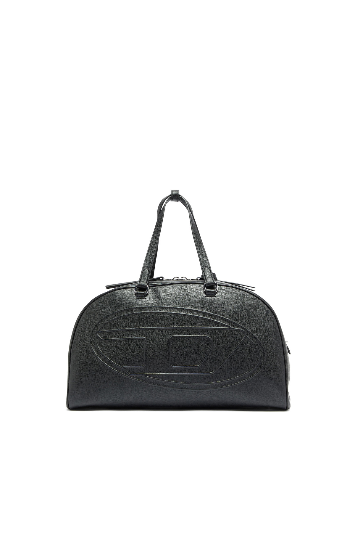 Diesel 1DR Dome - Leather travel bag with Oval D logo - Travel Bags - Unisex - Black
