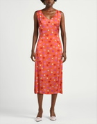 Manila Grace Womens Midi dress in Orange