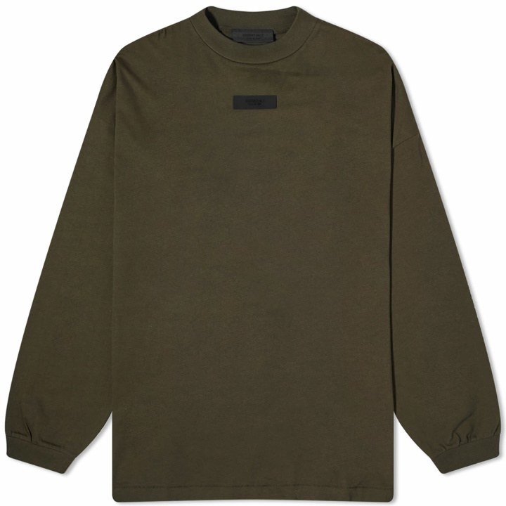 Photo: Fear of God ESSENTIALS Men's Spring Tab Long Sleeve T-Shirt in Ink