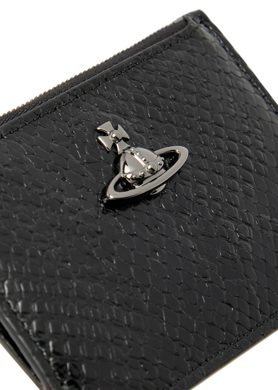 Vivienne Westwood Snake-effect Leather Card Holder - Black - One Size