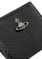 Vivienne Westwood Snake-effect Leather Card Holder - Black - One Size