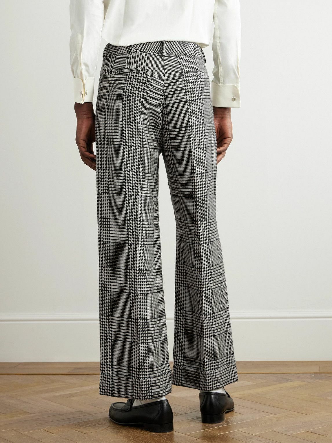 Valentino Garavani - Straight-Leg Prince of Wales Checked Wool Suit Trousers - Gray