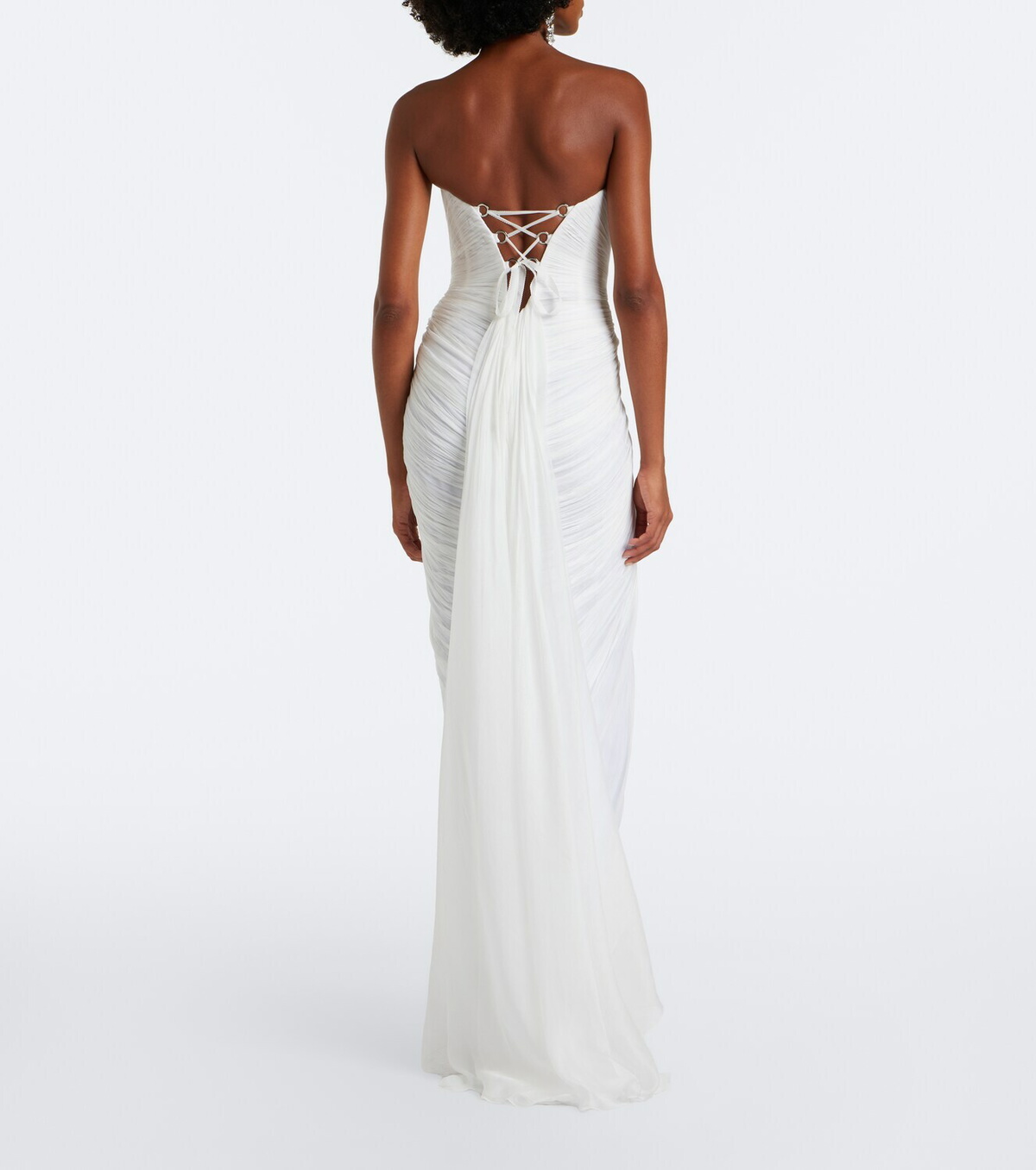 Maria Lucia Hohan Cecilia draped silk muslin bustier gown
