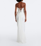 Maria Lucia Hohan Cecilia draped silk muslin bustier gown