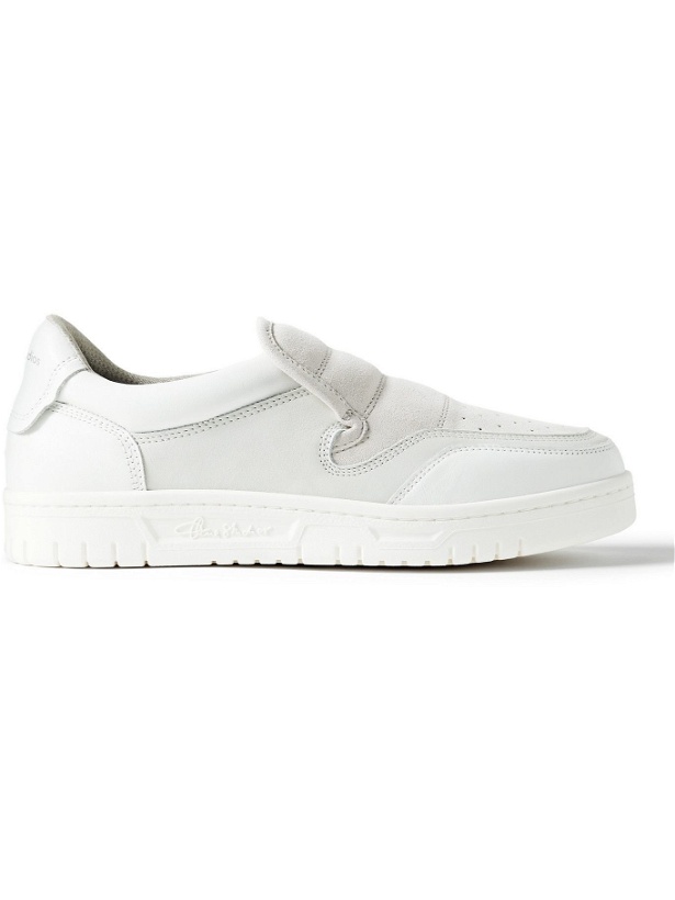 Photo: Acne Studios - Buller Suede and Leather Slip-On Sneakers - White