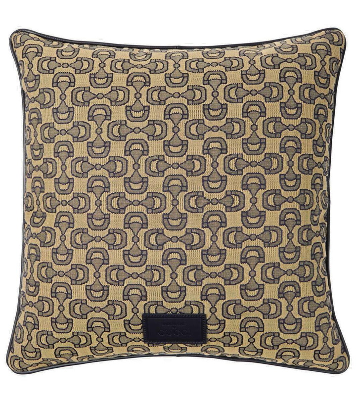 Photo: Gucci Horsebit jacquard velvet cushion