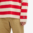 Uniform Bridge Men's Stripe Long Sleeve T-Shirt in Red Stripe