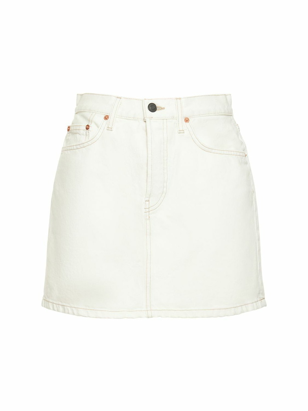 Photo: WARDROBE.NYC - Cotton Denim Mini Skirt