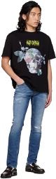 Just Cavalli Black Romance Skull T-Shirt