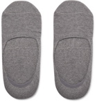 Anonymous Ism - Mélange Stretch Cotton-Blend No-Show Socks - Gray