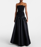 Rebecca Vallance Zendaya satin-paneled bustier gown