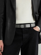 Montblanc - 3.5cm Horseshoe Textured-Leather Belt