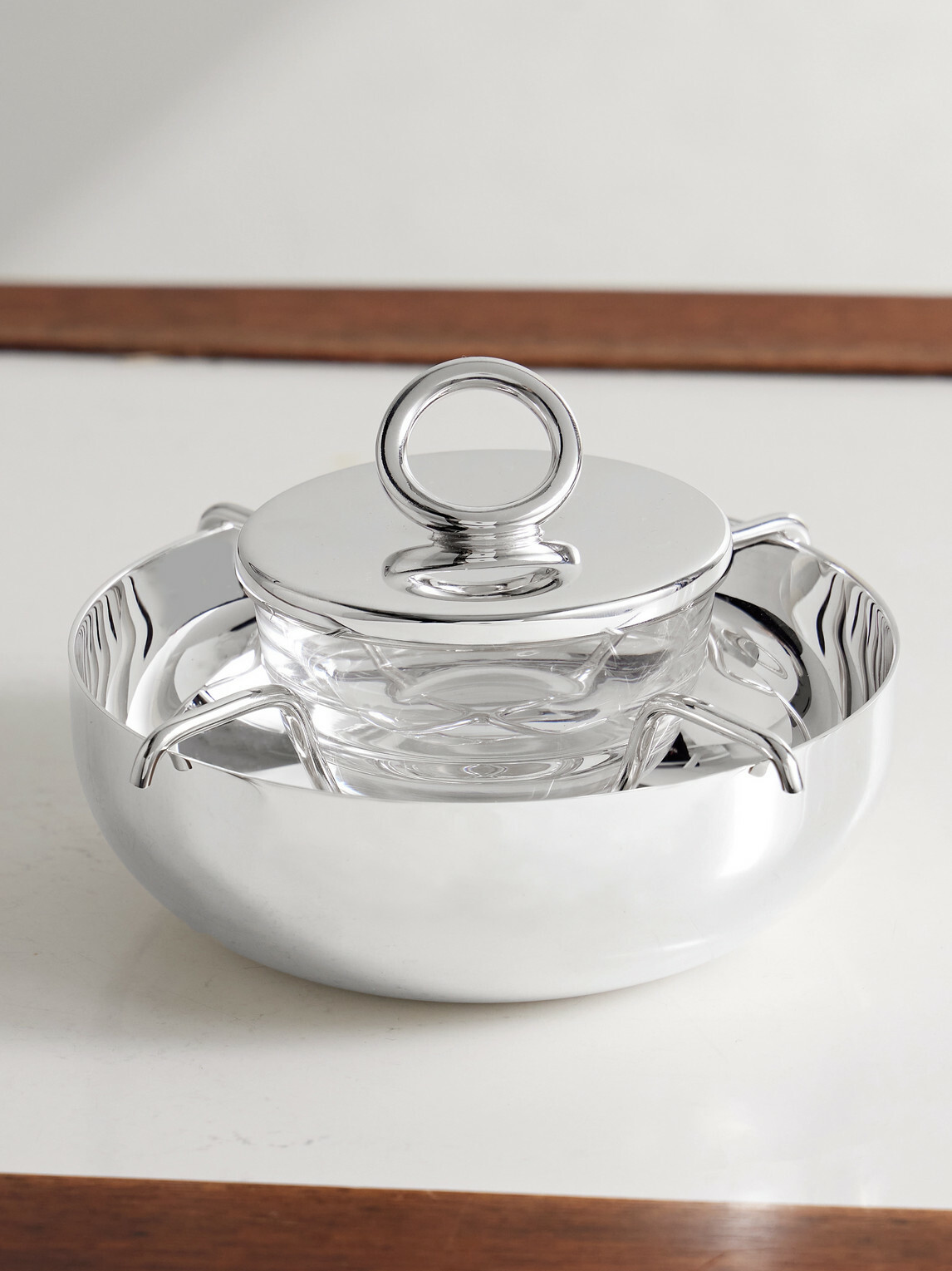 Christofle - Vertigo Small Silver-Plated Caviar Serving Set