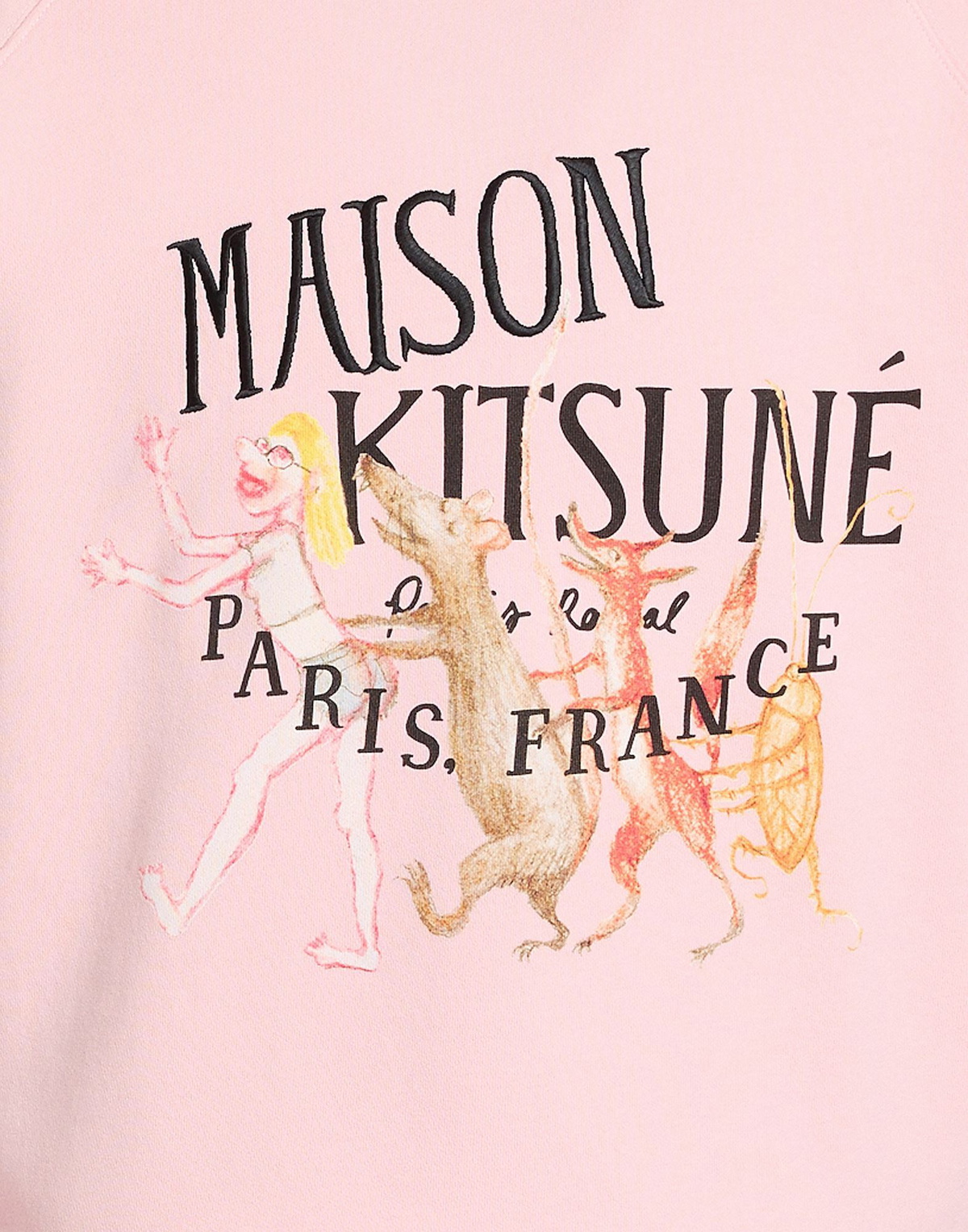 Maison Kitsuné Mens Sweatshirt in Pink