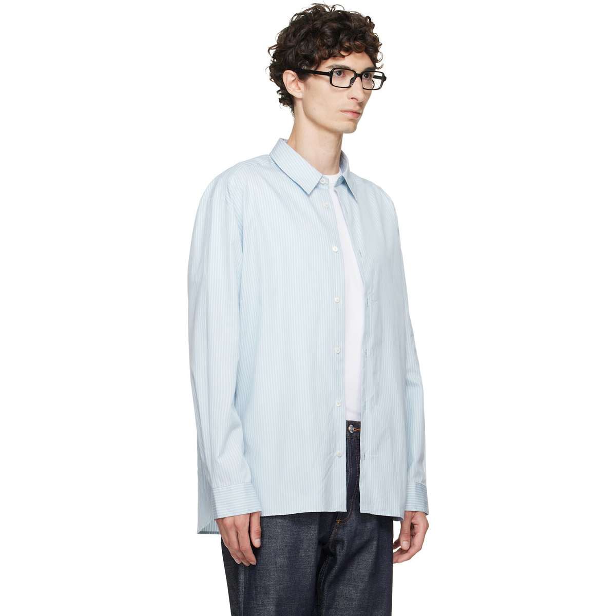 A.P.C. Blue & Gray Malo Shirt