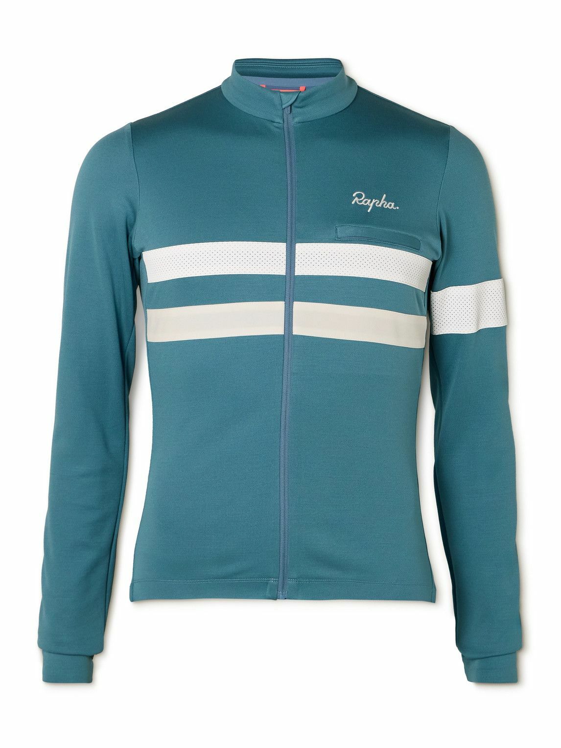 Used Once! RAPHA Brevet Long Sleeve cheapest Windblock Teal Cycling Jersey SMALL Hi Viz