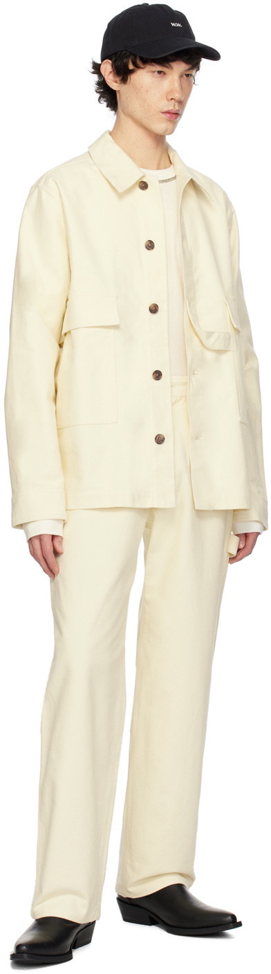 【関税込み】Wood Wood オフホワイト Emil 長袖Tシャツ Off-White Emil Long Sleeve T-Shirt by WOOD WOOD on Sale
