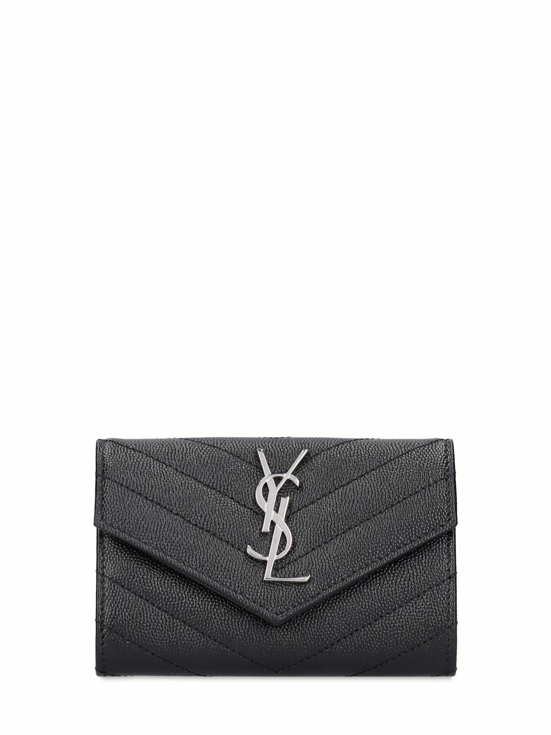 SAINT LAURENT Sm Monogram Leather Envelope Wallet Saint Laurent