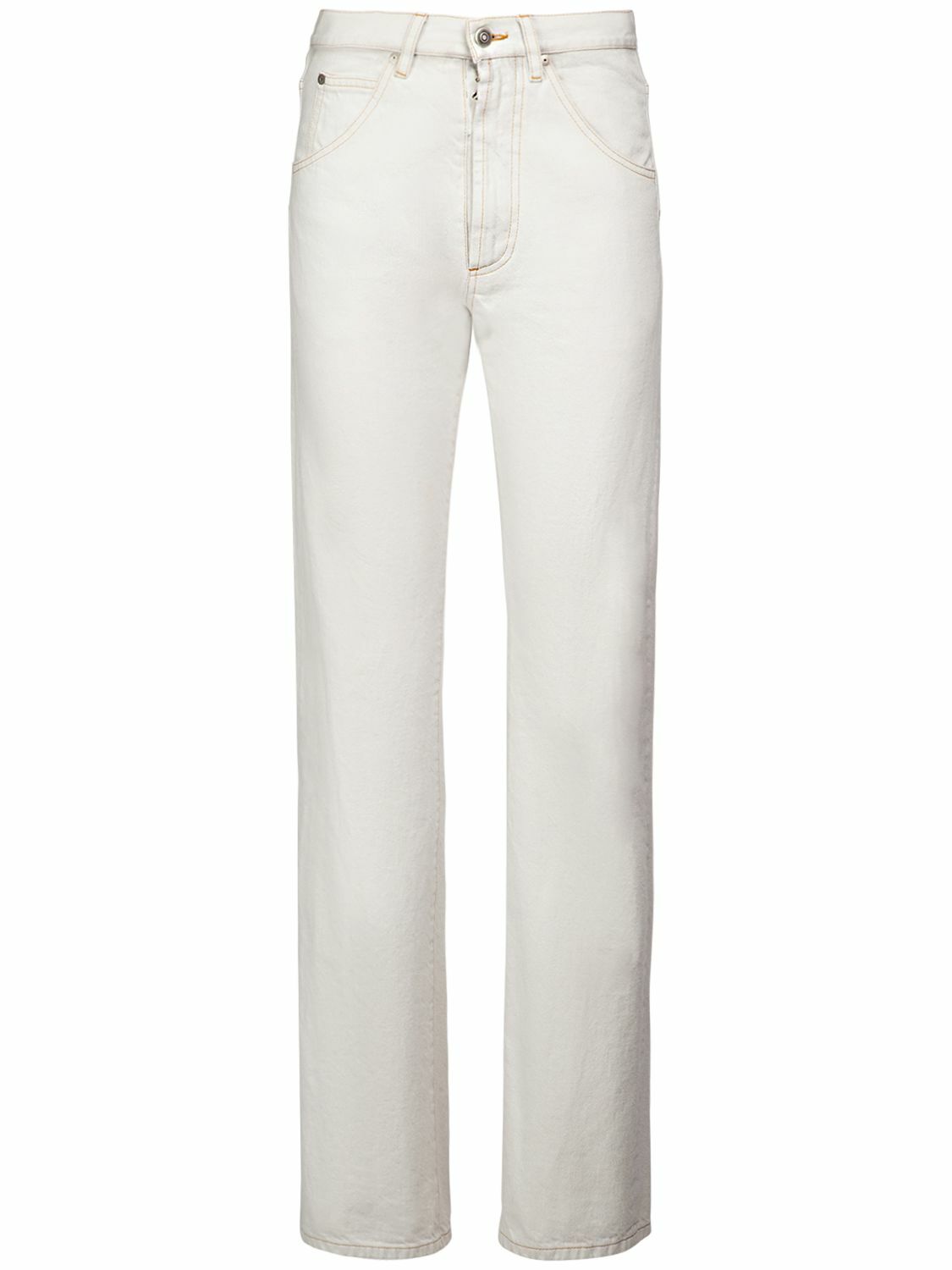 MAISON MARGIELA - Bleached Cotton Denim Wide Jeans