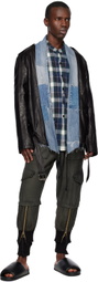 Greg Lauren Black Brando Leather Jacket
