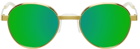 Gucci Green & Gold GG0872S Sunglasses
