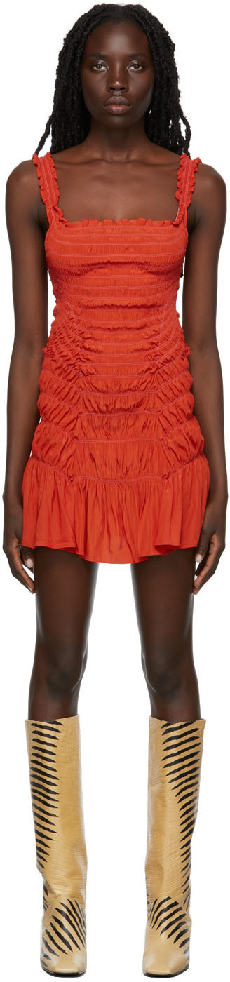 Gauntlett Cheng SSENSE Exclusive Red Linear Elastic Short Dress