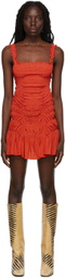 Gauntlett Cheng SSENSE Exclusive Red Linear Elastic Short Dress