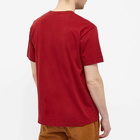 Comme des Garçons Play Men's Double Heart T-Shirt in Burgundy