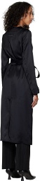 MM6 Maison Margiela Black Self-Tie Trench Coat