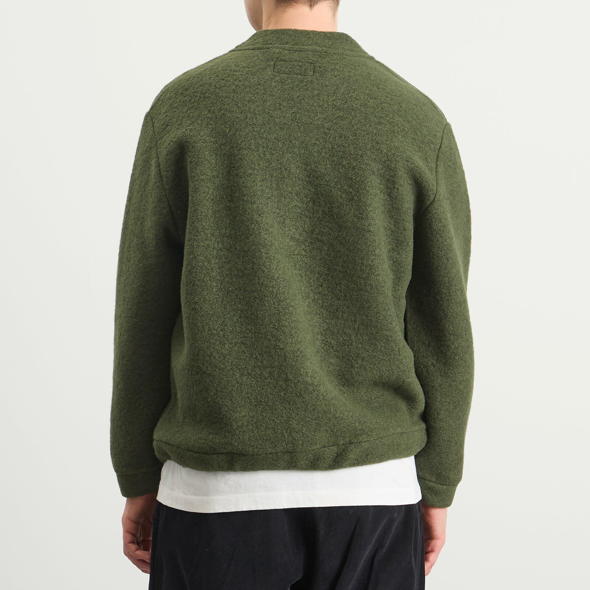 Universal Works Men's Presented by END. Wool Fleece Adv Cardigan in Olive