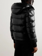 Moncler - Maljasset Slim-Fit Quilted Lacquered-Nylon Hooded Down Jacket - Black