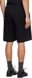 nanamica Black Double Pleated Chino Shorts