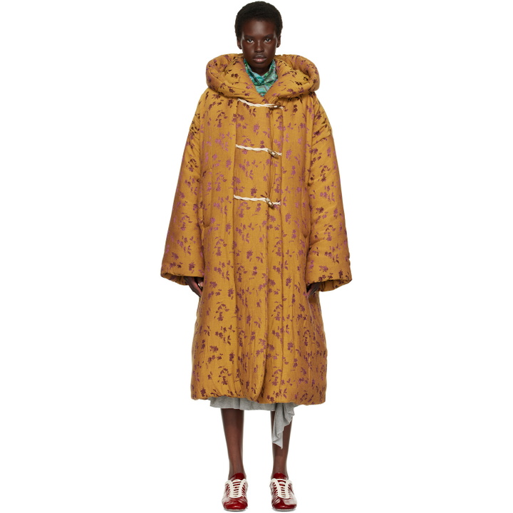 Photo: Dries Van Noten Yellow & Purple Floral Coat