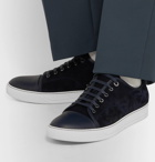 Lanvin - Cap-Toe Suede and Leather Sneakers - Navy