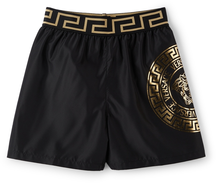 Versace Allover Kids Towel Shorts