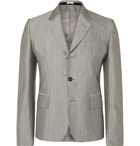 Alexander McQueen - Slim-Fit Birdseye Wool and Mohair-Blend Suit Jacket - Gray