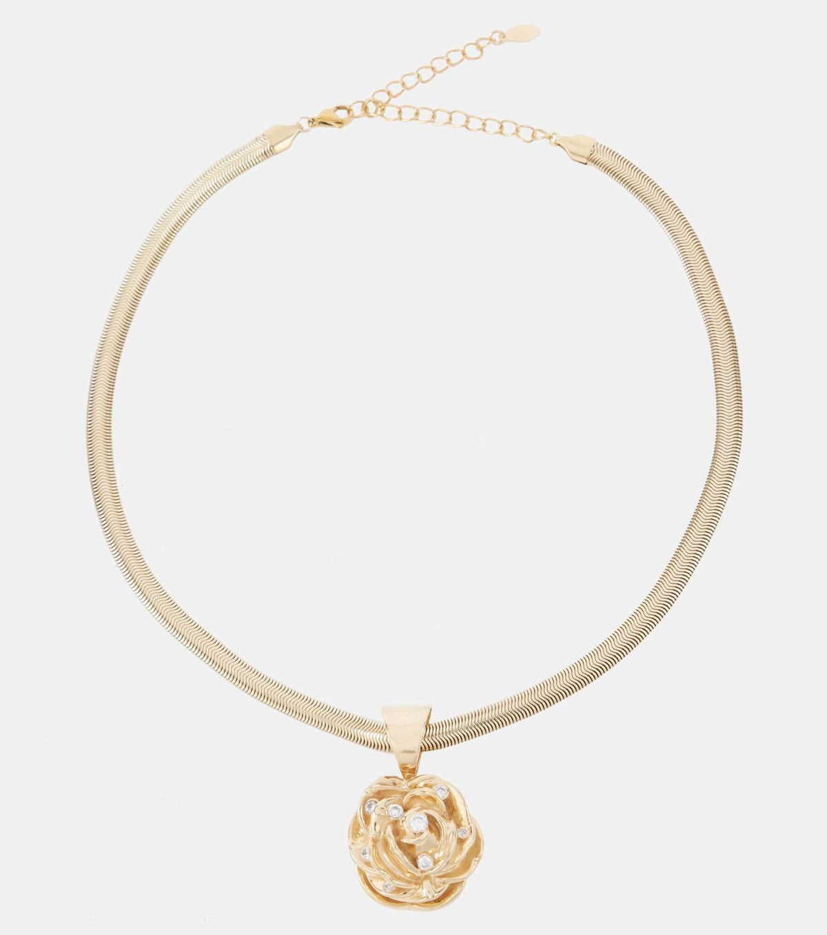 Magda Butrym Floral crystal-embellished pendant necklace