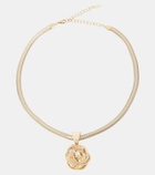 Magda Butrym Floral crystal-embellished pendant necklace