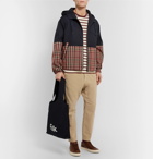 Barena - Panelled Stretch-Cotton Shell and Checked Cotton-Blend Drill Jacket - Men - Navy