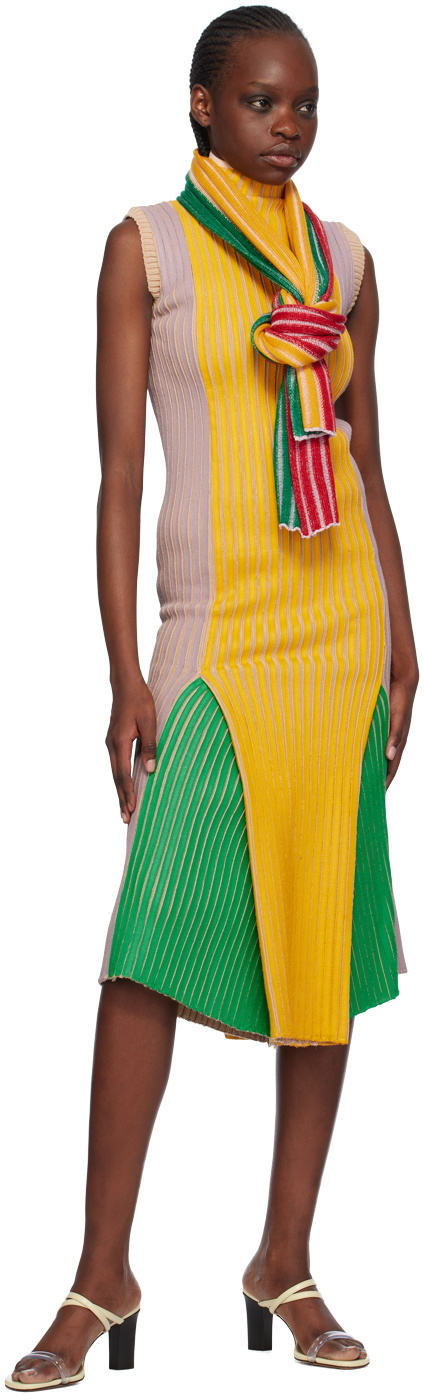Stanley Raffington SSENSE Exclusive Green & Yellow Midi Dress
