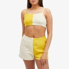 Howlin by Morrison Women's Howlin' Spooky-Doo Mixed Towelling Crop Top in Daffodil
