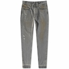 Palm Angels Men's Greu Wash Jean in Dark Grey