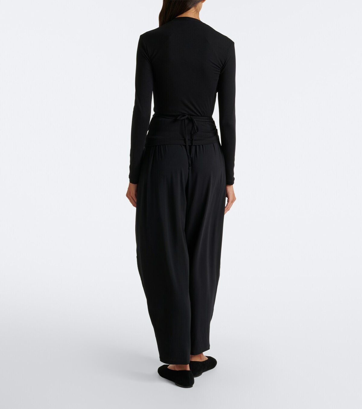 Eres Charlotte ribbed-knit wrap top