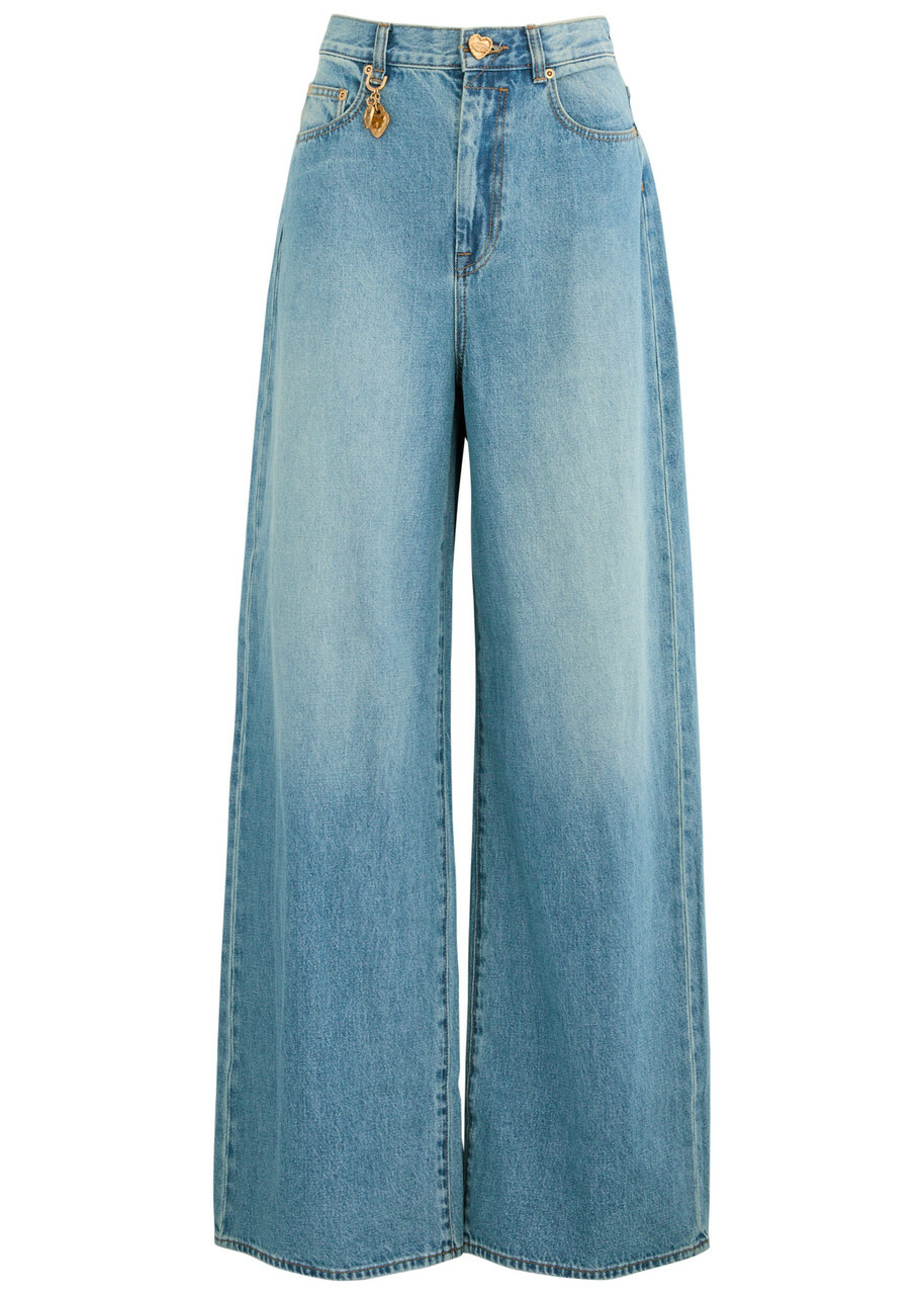 【HI FI FNK】Crush Wide Denim Zimmermann Crush Wide-leg Jeans Denim Zimmermann