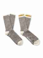 Beams Plus - Rag Two-Pack Striped Ribbed-Knit Socks