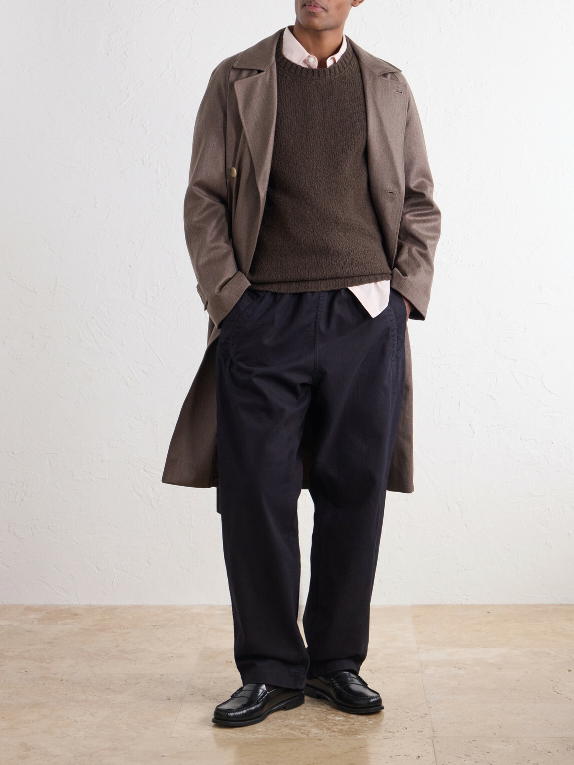 De Bonne Facture - Ribbed Wool Sweater - Brown